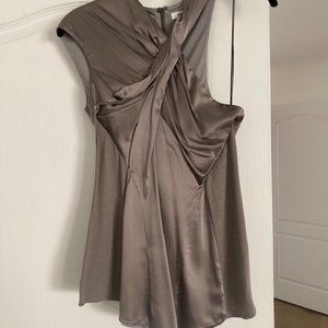 Helmut Lang Women's Silk Gray Sleveless Blouse Size Petite